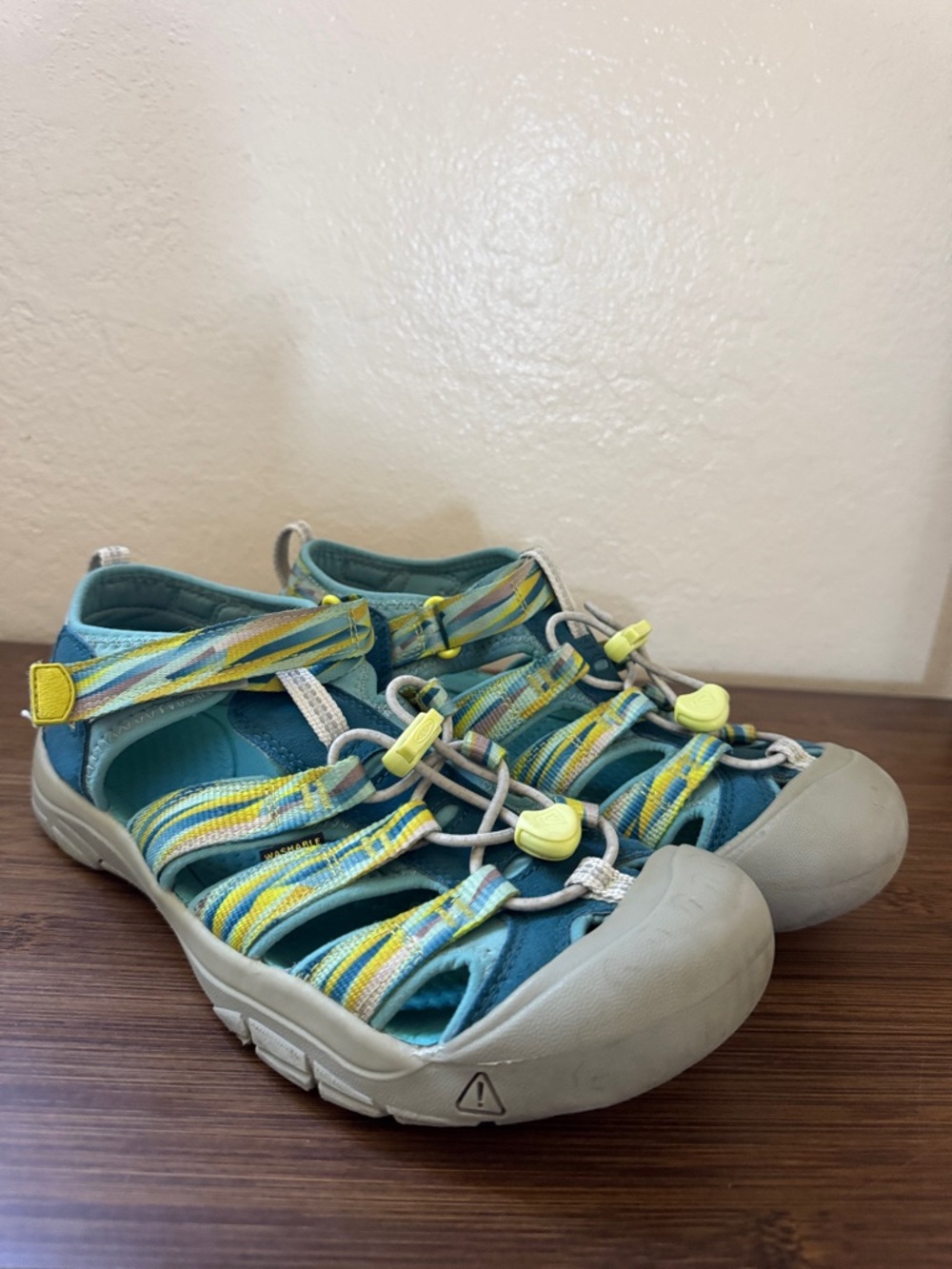 Keen Teal and Yellow Multistrap Adventure Sandals